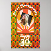 Retro 60's Psychedelic aangepaste foto 70e verjaar Poster (Voorkant)