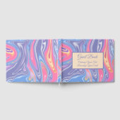 Retro 60s Psychedelic Abstract Pastel Pattern Gastenboek (Volledig)