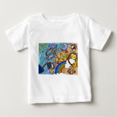 Retro 60s Psychedelic bij de Beach Gifts Apparel (Voorkant)