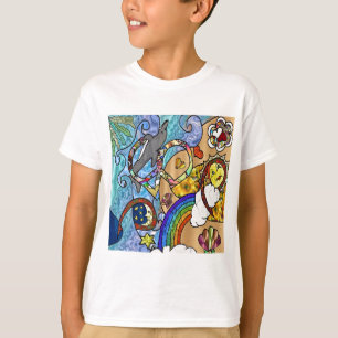 Retro 60s Psychedelic bij de Beach Gifts Apparel T-shirt