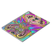 Retro 60s Psychedelic Hearts Flowers Notitieboek (Linkerzijde)