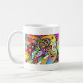 Retro 60s Psychedelic Hearts Paisley Gifts Apparel Koffiemok (Links)