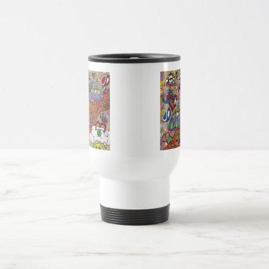 Retro 60s Psychedelic Magic Mushroom Mok (Center)