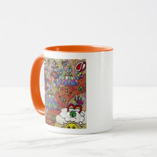 Retro 60s Psychedelic Magic Mushroom Mok (Voorkant links)