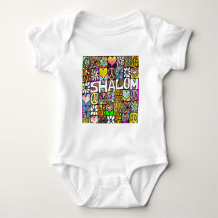 Retro 60s Psychedelic Shalom LOVE Apparel Gifts Romper
