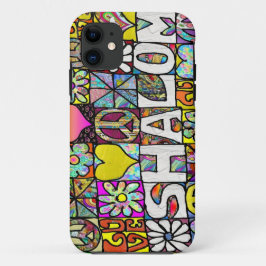Retro 60s Psychedelic Shalom LOVE iPhone 11 Hoesje