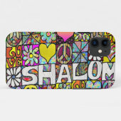 Retro 60s Psychedelic Shalom LOVE Case-Mate iPhone Case (Achterkant (horizontaal))