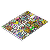 Retro 60s Psychedelic Shalom LOVE Notitieboek (Linkerzijde)