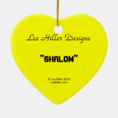 Retro 60s Psychedelic Shalom LOVE Ornament (Achterkant)