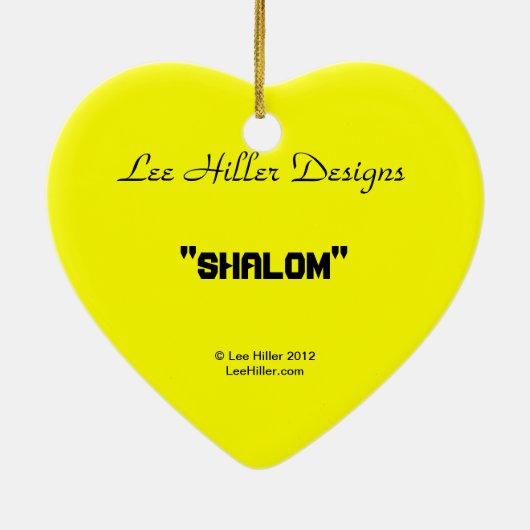 Retro 60s Psychedelic Shalom LOVE Ornament (Achterkant)