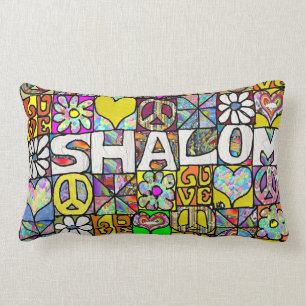 Retro 60s Psychedelic Shalom LOVE Sierkussen Kussen