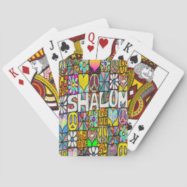 Retro 60s Psychedelic Shalom LOVE-speelkaarten Pokerkaarten