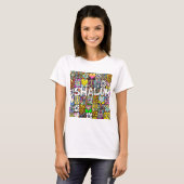Retro 60s Psychedelic Shalom LOVE T-shirt (Voorkant volledig)