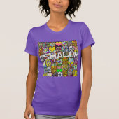 Retro 60s Psychedelic Shalom LOVE T-Shirt (Voorkant)