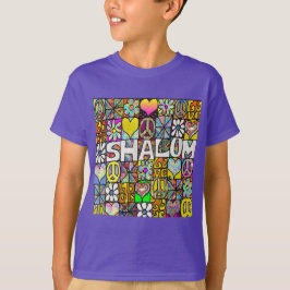 Retro 60s Psychedelic Shalom LOVE T-Shirt