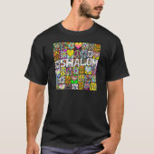 Retro 60s Psychedelic Shalom LOVE T-shirt (Voorkant)