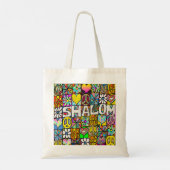 Retro 60s Psychedelic Shalom LOVE Tote Bag (Achterkant)