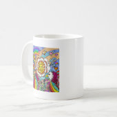 Retro 60s Psychedelic Sunshine Eagle Apparel Gifts Koffiemok (Voorkant links)