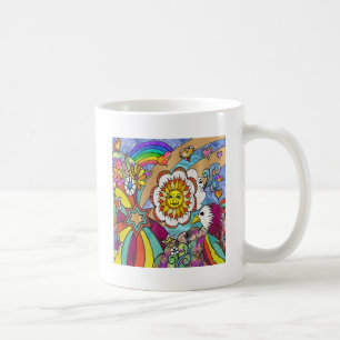 Retro 60s Psychedelic Sunshine Eagle Apparel Gifts Koffiemok