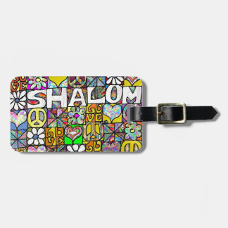 Retro 60s Psychedelische Shalom LIEFDE Bagagelabel
