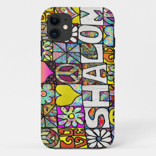 Retro 60s Psychedelische Shalom LIEFDE iPhone 11 Hoesje
