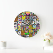Retro 60s Psychedelische Shalom LIEFDE Grote Klok (Huis)