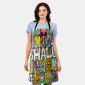 Retro 60s Psychedelische Shalom LIEFDE  Schort (Gedragen)