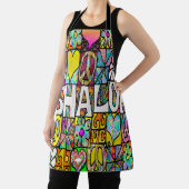 Retro 60s Psychedelische Shalom LIEFDE  Schort (Insitu)