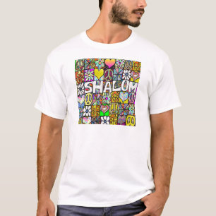 Retro 60s Psychedelische Shalom LIEFDE T-shirt