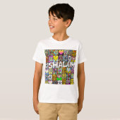 Retro 60s Psychedelische Shalom LIEFDE T-shirt (Voorkant volledig)