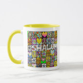 Retro 60s Psychedelische Shalom LOVE Mokkop Mok (Links)