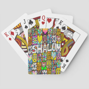 Retro 60s Psychedelische Shalom LOVE Speelkaarten
