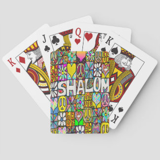 Retro 60s Psychedelische Shalom LOVE Speelkaarten