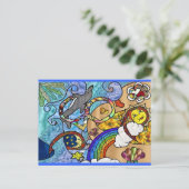 Retro 60s Psychedelische Strandkleding Cadeaus Briefkaart (Staand voorkant)