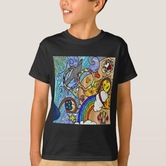 Retro 60s Psychedelische Strandkleding Cadeaus T-shirt (Voorkant)