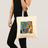 Retro 60s Psychedelische Strandkleding Cadeaus Tote Bag (Voorkant (product))