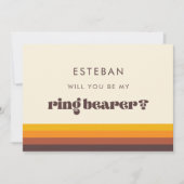 Retro 60s  Ringdrager Voorstel Kaart (Voorkant)