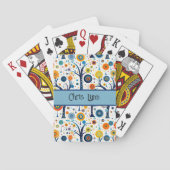 Retro 60s Sfeer Mod Bloemen Pokerkaarten (Achterkant)