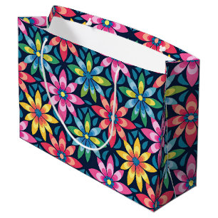 Retro 60s Sfeer Mod Daisies All-over Print Groot Cadeauzakje