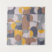 Retro 60s Tiles: Colorful Geometric Pattern Wandkleed (Voorkant (horizontaal))