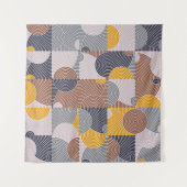 Retro 60s Tiles: Colorful Geometric Pattern Wandkleed (Voorkant)