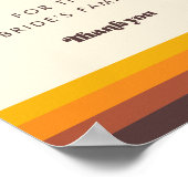 Retro 60s Vintage bruiloft gereserveerd teken Poster (Hoek)