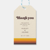 Retro 60s vintage cowedding cadeaulabel (Voorkant)