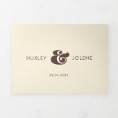 Retro 60s vintage cowedding drieluik uitnodiging (Cover)