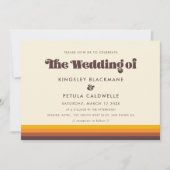 Retro 60s vintage cowedding kaart (Voorkant)