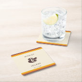 Retro 60s vintage cowedding kartonnen onderzetters (Insitu)