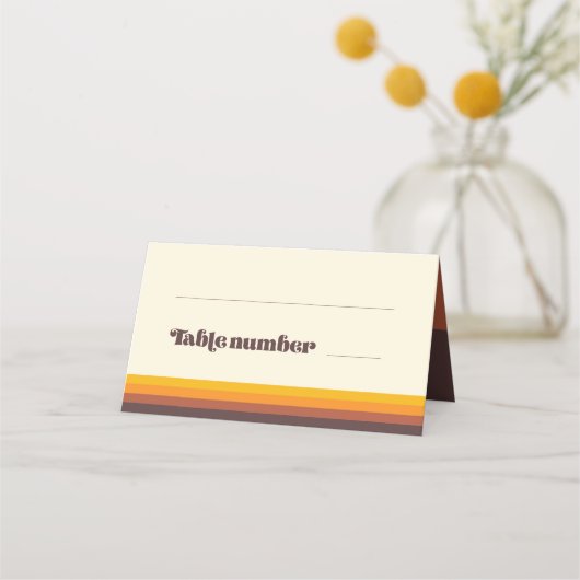 Retro 60s vintage cowedding plaatskaartje (Voorkant)