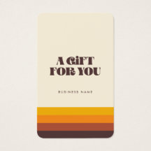 Retro 60s vintage kleuren cadeaucertificaat