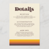 Retro 60s Vintage Wedding Gastinformatie Informatiekaartje (Voorkant)