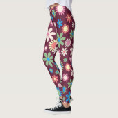 Retro 60s VloerpatroonLeggings Leggings (Links)